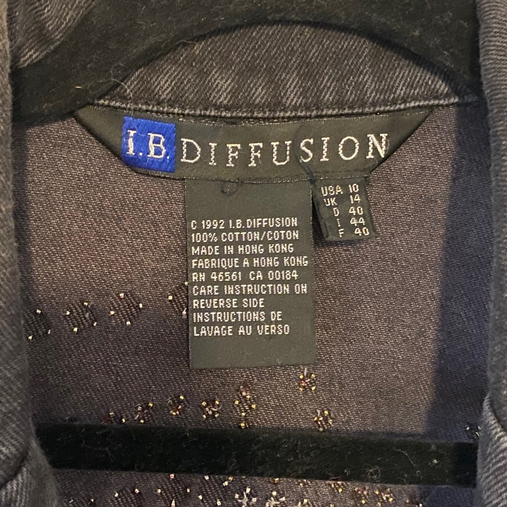 Black Denim Ib Diffusion Jacket - image 7